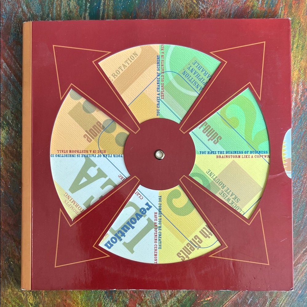 Book Idea Revolution w Colorful Spinner, brainstorming exercises